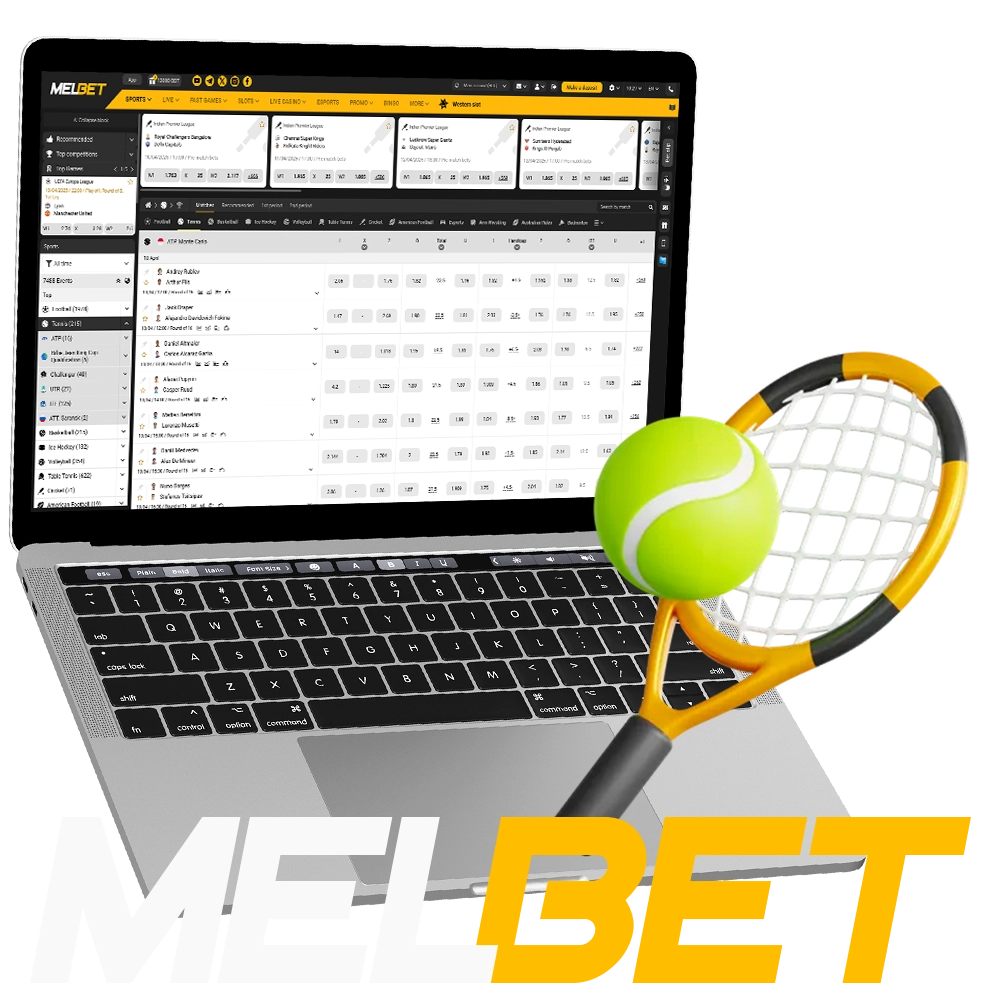 Bet on your favorites in tennis with Melbet.